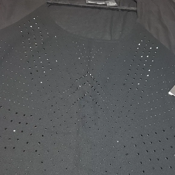 DKNY JEANS Black Layered Blouse,ZISE L - Picture 4 of 7